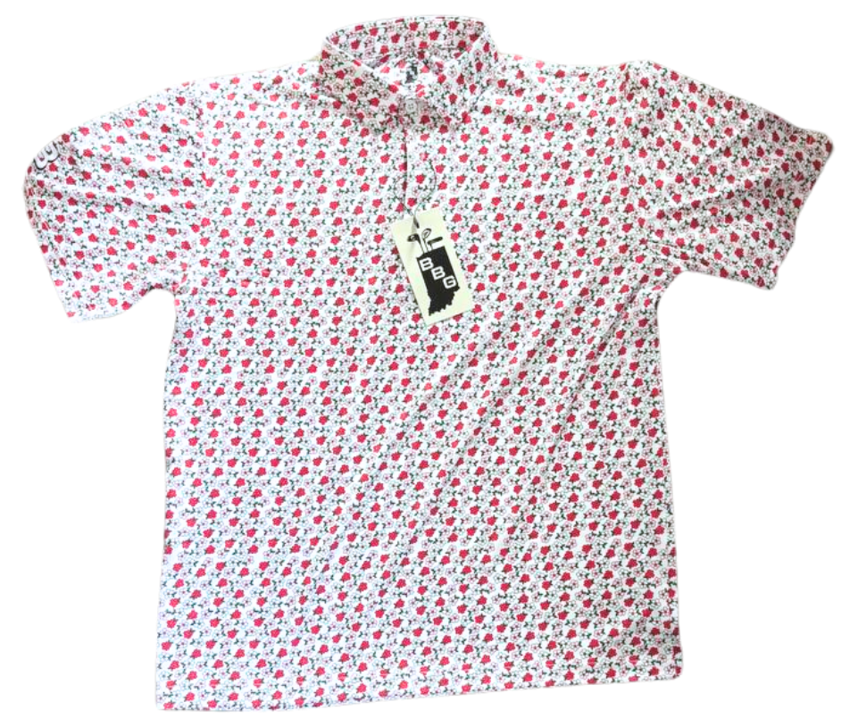 Youth's Colored Peonies Polo image 0