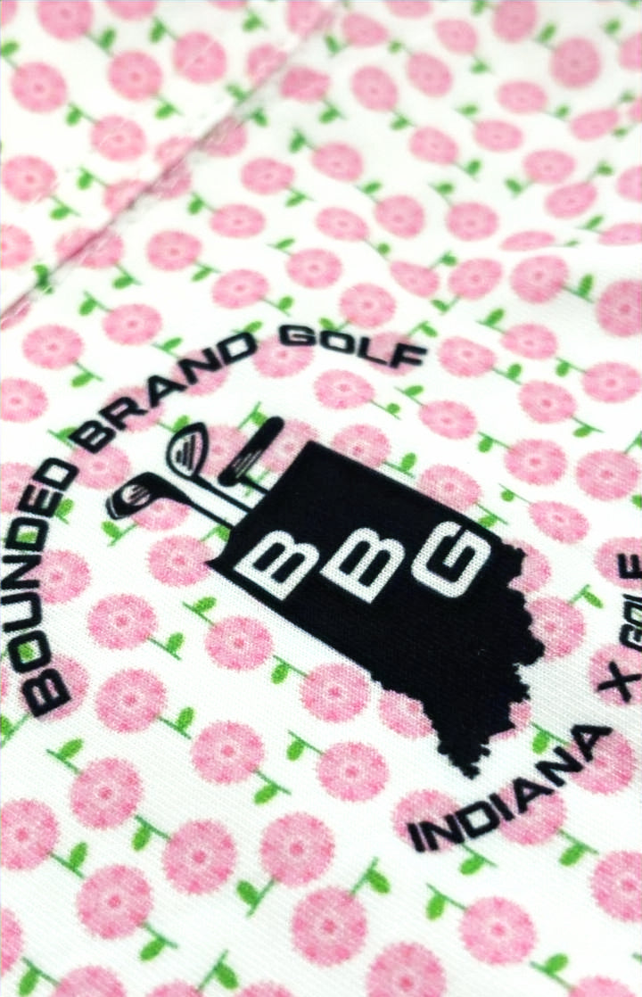 Men's Pink Peonies Polo image 2