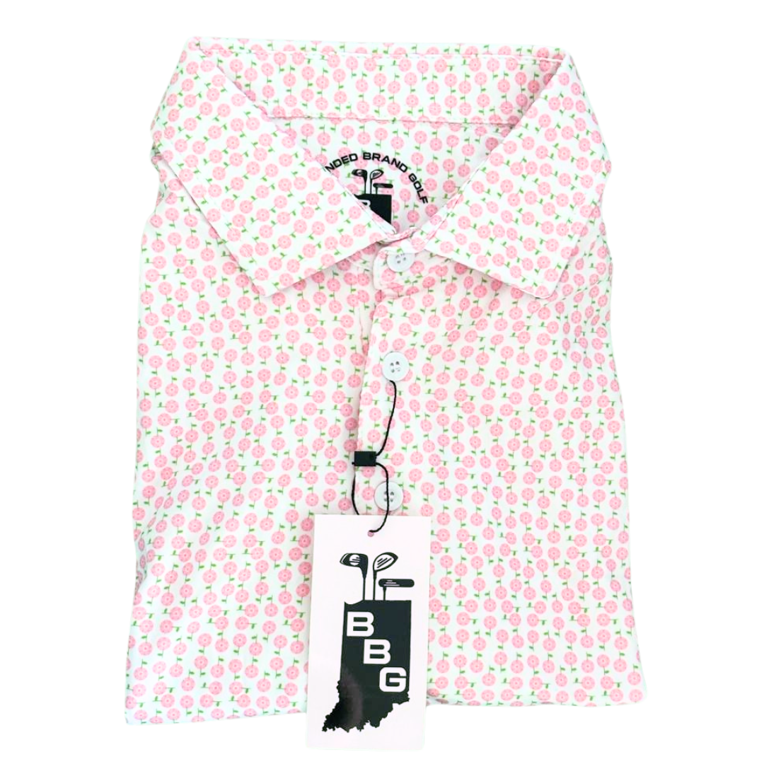 Men's Pink Peonies Polo image 1