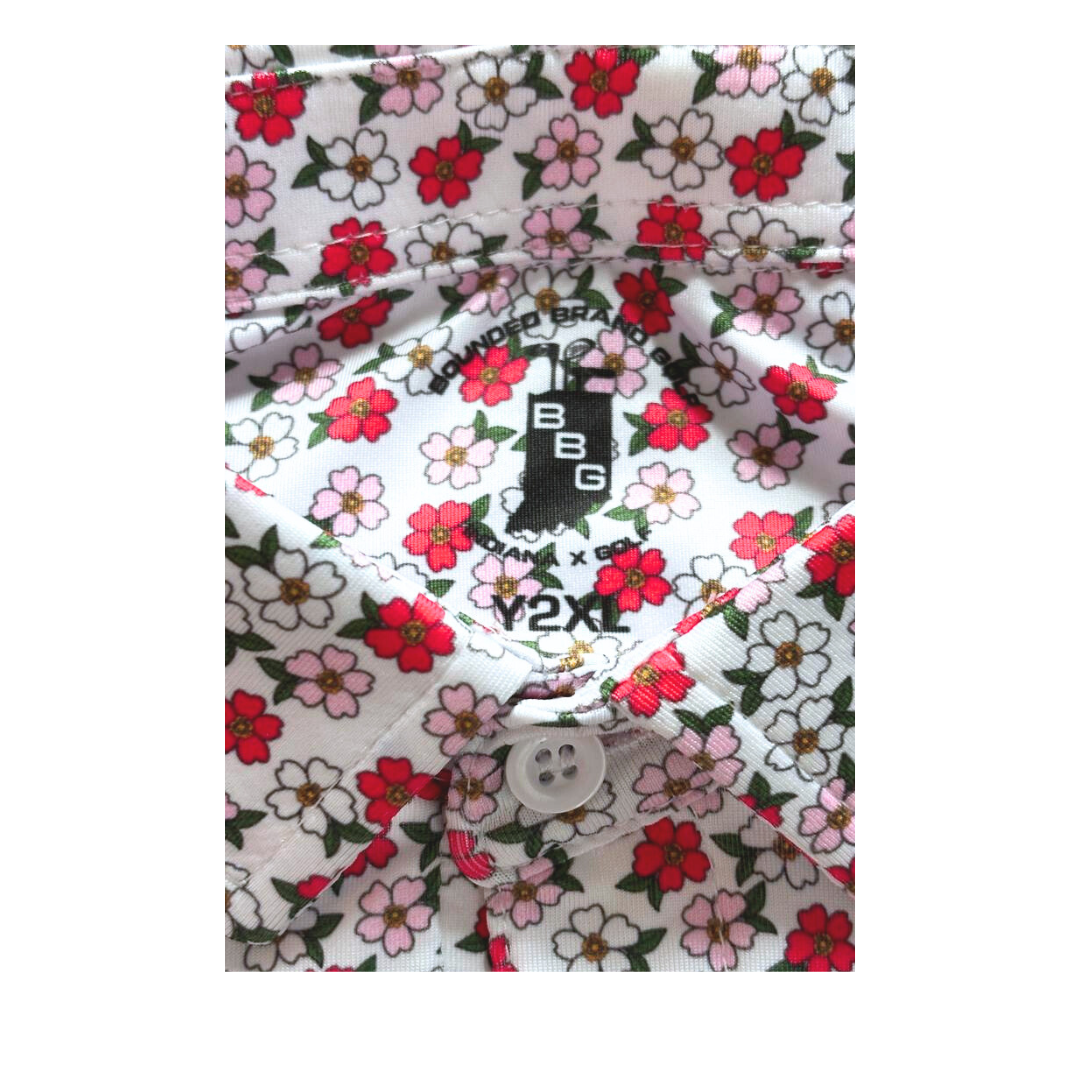 Youth's Colored Peonies Polo image 2