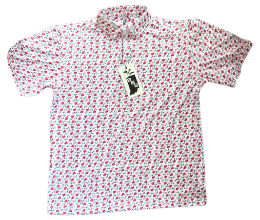 Youth's Colored Peonies Polo image 0
