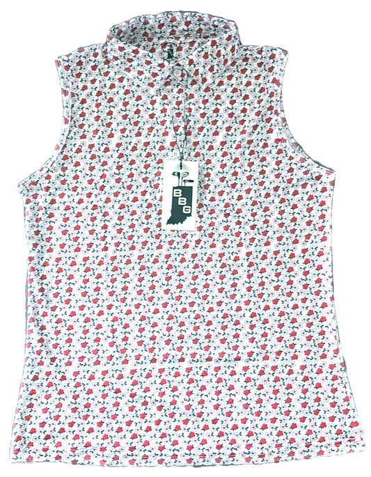 Women's Colored Peonies Polo image 0