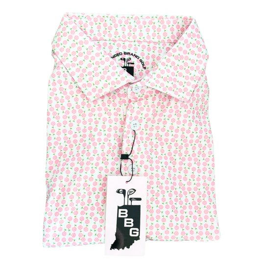Men's Pink Peonies Polo image 1